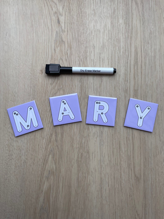 Learn-to-Write Name Magnets