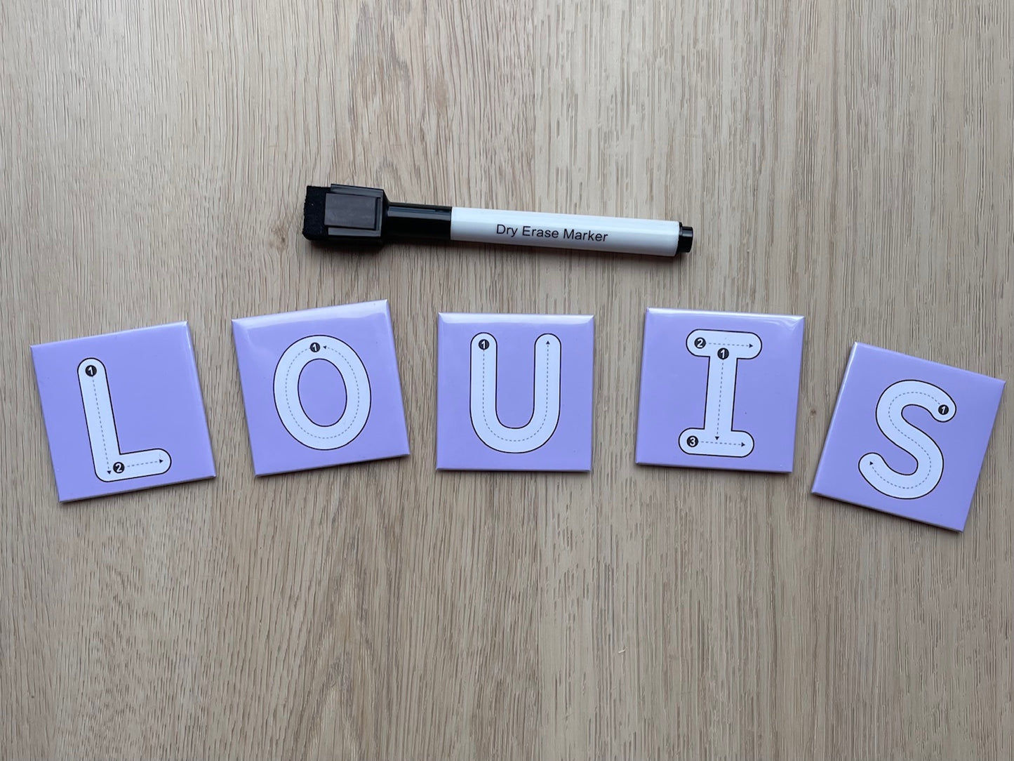 Learn-to-Write Name Magnets