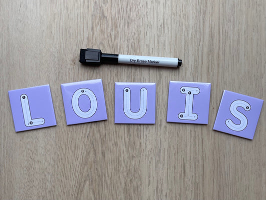 Learn-to-Write Name Magnets