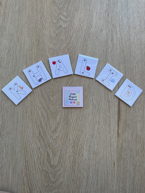 Learn-to-Write Name Magnets